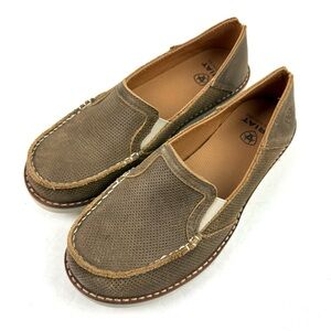 Ariat Cruiser Shoes 8.5 Brown Leather Casual Slip On Loafers Womens Worn Once